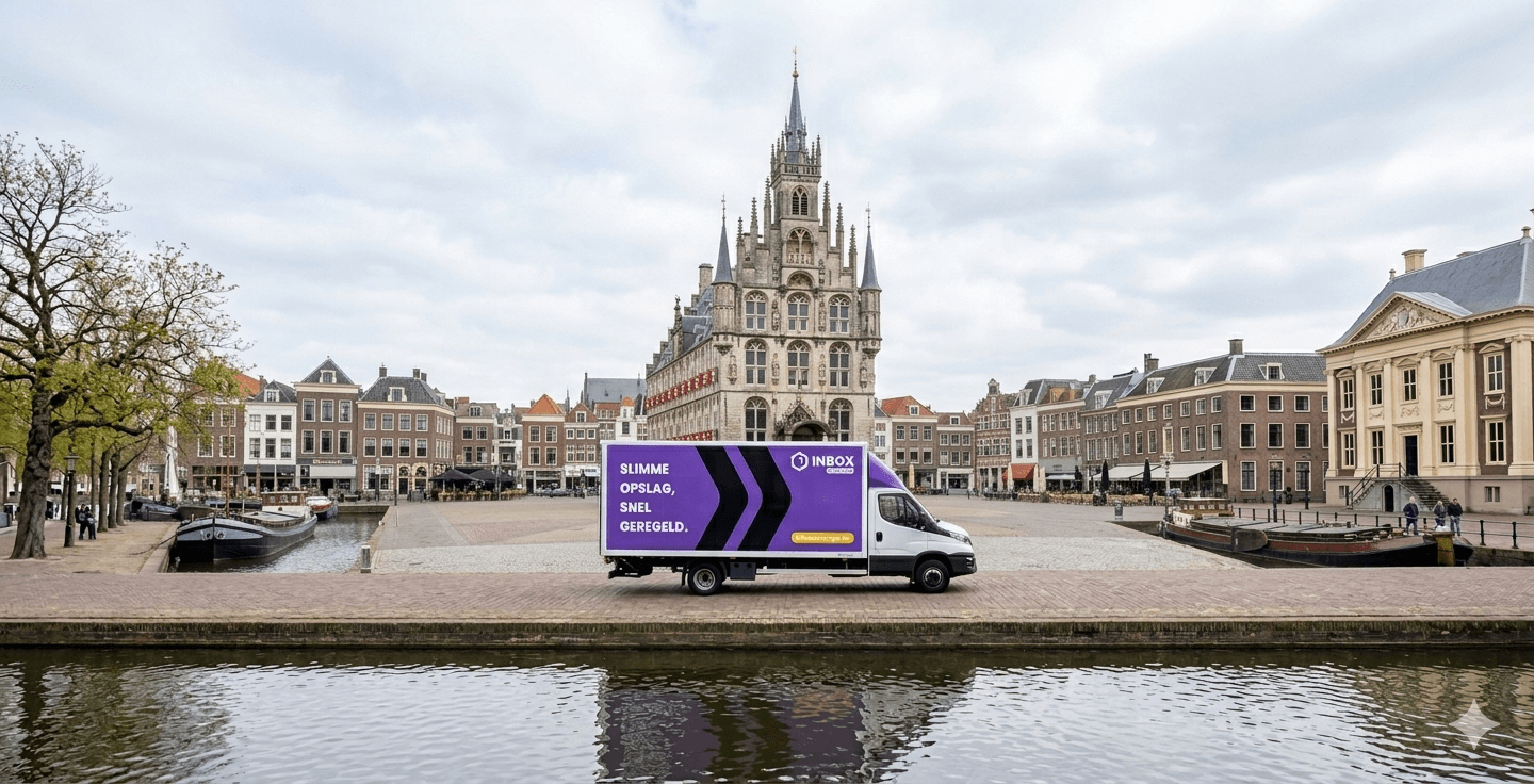Inbox Storage truck in Amsterdam — part of our terms and conditions for storage services